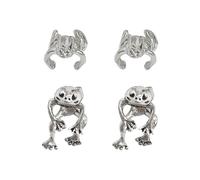 CHROMACRAFT 2 Pares De Aretes con Forma De Rana, Aretes Interesantes, Aretes Creativos De Animales, Aretes Decorativos para Mujer, Aretes Lindos