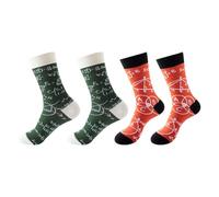 CHROMACRAFT 2 Pares De Calcetines Geométricos Funcionales, Calcetines De Diseño Creativo, Calcetines Personalizados De Moda, Calcetines De Regalo, Calcetines Interesantes