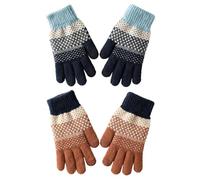 CHROMACRAFT 2 Pares De Guantes De Lana Tejidos, Guantes Térmicos De Lana De Invierno, Guantes De Protección Contra El Frío Con Pantalla Táctil, Unisex, Guantes De Ciclismo Al Aire Libre
