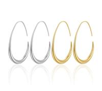 CHROMACRAFT 2 Pares De Pendientes De Aro, Pendientes Geométricos, Pendientes De Mujer, Pendientes Sencillos De Moda, Pendientes De Metal, Pendientes Personalizados