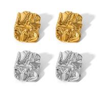 CHROMACRAFT 2 Pares De Pendientes Rectangulares, Pendientes Irregulares, Pendientes Personalizados De Moda, Pendientes Geométricos, Pendientes Sencillos