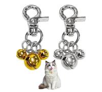CHROMACRAFT 2 Piezas De Campanas para Collar De Mascotas, Decoración De Collar para Mascotas, Campanas De Metal, Suministros para Mascotas, Accesorios para Collares De Mascotas