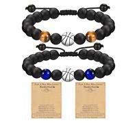 CHROMACRAFT 2 Pulseras De Baloncesto, Pulseras De Cuentas, Pulseras De La Amistad, Pulseras Ajustables, Pulseras De Diseño Creativo, Pulseras De Regalo para Niños