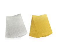 CHROMACRAFT 20 Tarjetas con Purpurina, Materiales para Tarjetas DIY, Cartulinas para Decoración, Cartulinas para Manualidades, Manualidades con Papel DIY