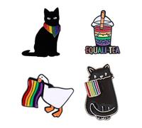 CHROMACRAFT 4 Broches De Animales Arcoíris, Accesorios De Ropa Divertidos, Broches Lindos, Broches Creativos, Adecuados para Ropa, Mochilas, Sombreros