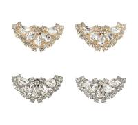 CHROMACRAFT 4 Clips Para Decoración De Zapatos, Adornos De Zapatos Con Diamantes De Imitación, Elees Adornos Para Zapatos, Adornos Multifuncionales, Se Pueden Utilizar Para Zapatos, Ropa, Sombreros.