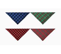 CHROMACRAFT 4 Toallitas De Saliva A Cuadros para Cachorros, Toallitas Triangulares De Algodón para Mascotas, Reutilizables Y Lavables, Decoración para Mascotas De Fiesta.