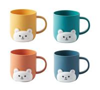 CHROMACRAFT 4 Uds. Vasos para Enjuague Bucal De Oso, Vasos para Enjuague Bucal De Dibujos Animados Bonitos, Accesorios De Baño, Vasos De Plástico para Enjuague Bucal, Limpiador Bucal