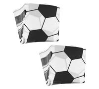 CHROMACRAFT 40 Servilletas De Fútbol, Servilletas De Cumpleaños Infantiles, Servilletas con Estampado De Fútbol, Servilletas Cuadradas De Fútbol para Cumpleaños Infantiles, Días Festivos, Fiestas