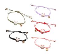 CHROMACRAFT 5 Piezas Pulseras con Cole De Gatito, Pulseras Tejidas Creativas, Pulseras Lindas, Pulseras De Regalo, Pulseras De La Amistad, Pulseras Ajustables