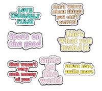 CHROMACRAFT 7 Piezas Broches De Frases En Inglés, Broches De Letras Inspiradoras, Broches De Regalo, Broches De Decoración De Ropa, Broches Creativos