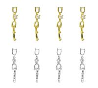 CHROMACRAFT 8 Cadenas De Extensión De Joyería, Cadenas De Extensión Con Diamantes De Imitación, Cadenas De Extensión Elees Y Simples, Materiales De Joyería De Bricolaje, Collares Y Tobilleras.