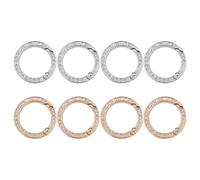 CHROMACRAFT 8 Piezas De Anillos De Resorte De Diamantes De Imitación, Hebillas De Metal Simples, Accesorios De Joyería DIY, Llaveros, Hebillas Decorativas para Bolsos