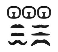 CHROMACRAFT 9 Piezas De Barbas Artificiales, Accesorios para Juegos De rol, Accesorios para Disfraces, Barbas Divertidas Creativas, Barbas Simuladas Autoadhesivas