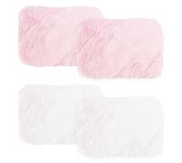 CHROMACRAFT Alfombra para Casa De Muñecas De 4 Piezas, Alfombra para Casa De Muñecas 1:12, Alfombra De Felpa Ovalada, Mini Decoración De Suelo, Accesorios De Juguetes para Niñas