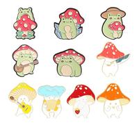 CHROMACRAFT Broche De Rana Seta De 10 Piezas, Broche De Rana Lindo, Broche De Dibujos Animados, Broche Divertido, Broche Decorativo