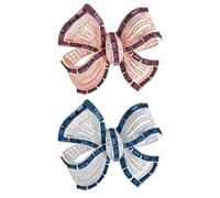 CHROMACRAFT Broches De Lazo De 2 Piezas, Broches Elees, Broches De Pedrería, Accesorios De Ropa, Broches De Decoración De Ropa, Broches Vintage para Mujer