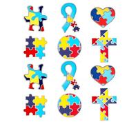 CHROMACRAFT Broches De Rompecabezas De 12 Piezas, Broches Creativos, Broches De Metal, Broches De Ropa, Broches Decorativos