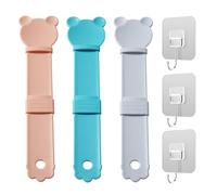 CHROMACRAFT Cucharas para Golosinas para Gatos De 3 Piezas Y Ganchos De 3 Piezas, Herramientas De Alimentación para Gatos, Suministros para Mascotas, Cucharas De Alimentación Portátiles