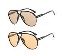 CHROMACRAFT Gafas De Sol De 2 Piezas, Gafas De Sol Modernas Y Sencillas, Equipo De Viaje Al Aire Libre, Gafas De Sol De Piloto, Gafas De Sol Retro