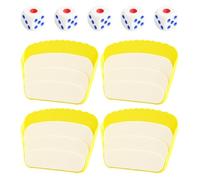 CHROMACRAFT Inserto De Naipes De 4 Piezas Y Dados De 5 Piezas, Soporte De Plástico para Naipes, Accesorios para Juegos De Naipes, Juegos De Fiesta Interactivos