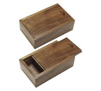CHROMACRAFT Joyero Push-Pull De 2 Piezas, Joyero De Madera, Joyero Retro Simple, Caja De Almacenamiento para Artículos Pequeños, Accesorios para El Hogar