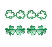 CHROMACRAFT Marcos De Gafas De Trébol De 4 Piezas, Gafas De Estilo Creativo, Accesorios De Ropa, Accesorios De Fotografía, Gafas De Fiesta