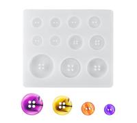 CHROMACRAFT Molde De Botón Redondo De 1 Pieza, Molde De Silicona Creativo, Herramientas De Botón De Bricolaje, Accesorios para Hacer Botones