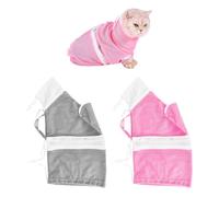 CHROMACRAFT Pack De 2 Bolsas De Lavado para Gatos, Bolsa De Sujeción para Gatos, Bolsa De Contención Ajustable, Accesorios De Aseo para Gatos, Artículos para Mascotas