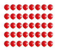CHROMACRAFT Pack De 40 Globos De Mariquita, Globos con Estampado De Mariquitas, Globos Rojos Y Negros, Globos De Decoración para Fiestas, Globos para Cumpleaños Infantiles