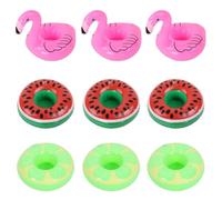 CHROMACRAFT Posavasos Inflables con Tema De Verano De 9 Piezas, Posavasos Creativos, Posavasos Flotantes, Decoraciones para Fiestas