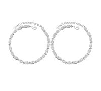 CHROMACRAFT Pulseras Simples De 2 Piezas, Pulseras De Personalidad De Moda, Pulseras Creativas, Pulseras De Mujer, Pulseras Ajustables
