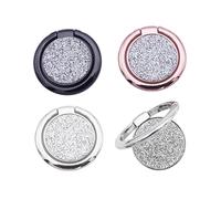 CHROMACRAFT Soporte De Anillo Redondo De 4 Piezas, Soporte De Metal Creativo, Soporte para Teléfono Celular, Soporte para Teléfono Celular Portátil, Accesorios para Teléfono Celular