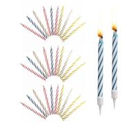 CHROMACRAFT Velas De Cumpleaños De 30 Piezas, Velas Broma Divertidas, Velas Decorativas Coloridas, Velas Mágicas para Cumpleaños, Fiestas, Navidad Y Celebraciones