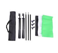 Chromakey - Kit de soporte profesional para telón de fondo, tela no tejida de alta calidad, 2 x 2 m, con fondos negros, blancos y verdes, 3 abrazaderas y bolsa de almacenamiento para fotógrafos y
