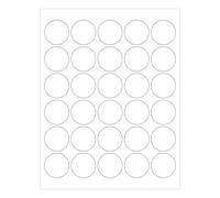 ChromaLabel Etiquetas imprimibles redondas de 1,50 pulgadas compatibles con impresoras lser y de inyeccin de tinta, paquete de 750, 25 hojas, c