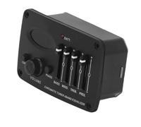 Chromatic Tuner ecualizador de 4 bandas, ecualizador de pastilla profesional, 4 segmentos con control de volumen, potente potenciador de sonido