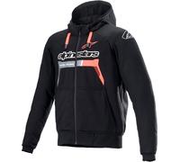 Chrome Ignition Hoodie XL male Negro/Rojo Neón/Gris