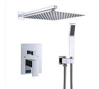 Chrome Mixer Shower Set Taps for Bath 12 in Rainfall Shower Head Shower Mixer Tap Sets Bathroom
