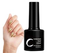 Chrome Powder Top Coat - 7ml Soak Off UV Lamp Manicure Gel,Top Coat,for Women Girls chip-resistant technology, the chrome powder enhances manicure durability by forming a robHome Salon Beauty