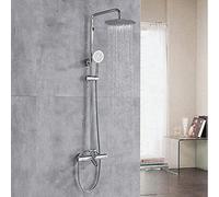 Chrome Thermostatic 360 Swivel Hand Shower Faucet Bathroom Shower Set Waterfall Rain Shower Head Cold Hot Mixer