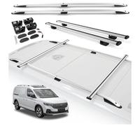 CHROMEMASTER | Barras de Techo y Portaequipajes de Techo Compatible con Ford Grand Transit Connect L2 Largo 2024+ | Kit Específico para Transporte de Carga y Equipaje en el Techo del Coche | Aluminio