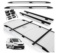 CHROMEMASTER | Barras de Techo y Portaequipajes de Techo Compatible con Ford Transit Courier 2014-2023 | Kit Específico para Transporte de Carga y Equipaje en el Techo del Coche | Aluminio