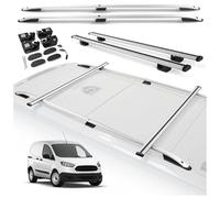 CHROMEMASTER | Barras de Techo y Portaequipajes de Techo Compatible con Ford Transit Courier 2014-2023 | Kit Específico para Transporte de Carga y Equipaje en el Techo del Coche | Aluminio