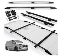 CHROMEMASTER | Barras de Techo y Portaequipajes de Techo Compatible con Ford Transit Custom L1 Corto 2023+ | Kit Específico para Transporte de Carga y Equipaje en el Techo del Coche | Aluminio