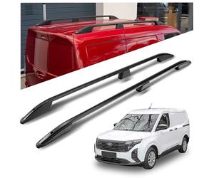 CHROMEMASTER | Barras Longitudinales de Techo Compatibles con Ford Transit Courier 2023+; Permiten el Montaje de Barras de Techo, Cofre de Techo y Portabicicletas | Instalación Fácil y Rápida