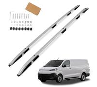 CHROMEMASTER Barras Portaequipajes, Rieles de Techo Compatible con Fiat E-Scudo L2 Standard Mediano 2022+; Se Utilizan para el Montaje de Portaequipajes de Techo, Cajas de Techo o Portabicicletas
