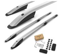 CHROMEMASTER Barras Portaequipajes, Rieles de Techo Compatible con Ford Transit Custom L2 LWB Largo 2012-2023; Se Utilizan para el Montaje de Portaequipajes de Techo, Cajas de Techo o Portabicicletas