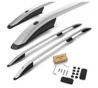 CHROMEMASTER Barras Portaequipajes, Rieles de Techo Compatible con Renault Kangoo L1 Standard Corto 1998-2009; Se Utilizan para el Montaje de Portaequipajes de Techo, Cajas de Techo o Portabicicletas