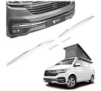 CHROMEMASTER | Compatible con VW T6.1 California 2019-2024 | Moldura del parachoques delantero; Acero inoxidable Pulido | Ajuste Perfecto, Montaje Rápido | Nuevo, Atractivo Aspecto del Vehículo